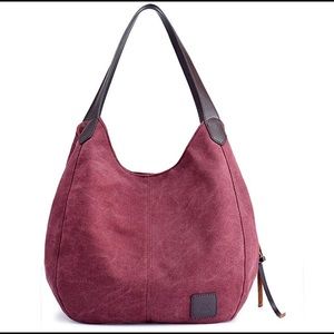 HIIGOO Multi-pocket Cotton Canvas Shoulder Bag